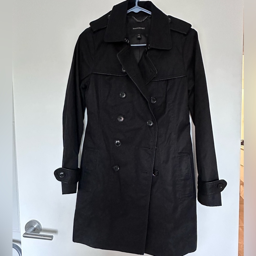 Banana Republic Black Trench Coat